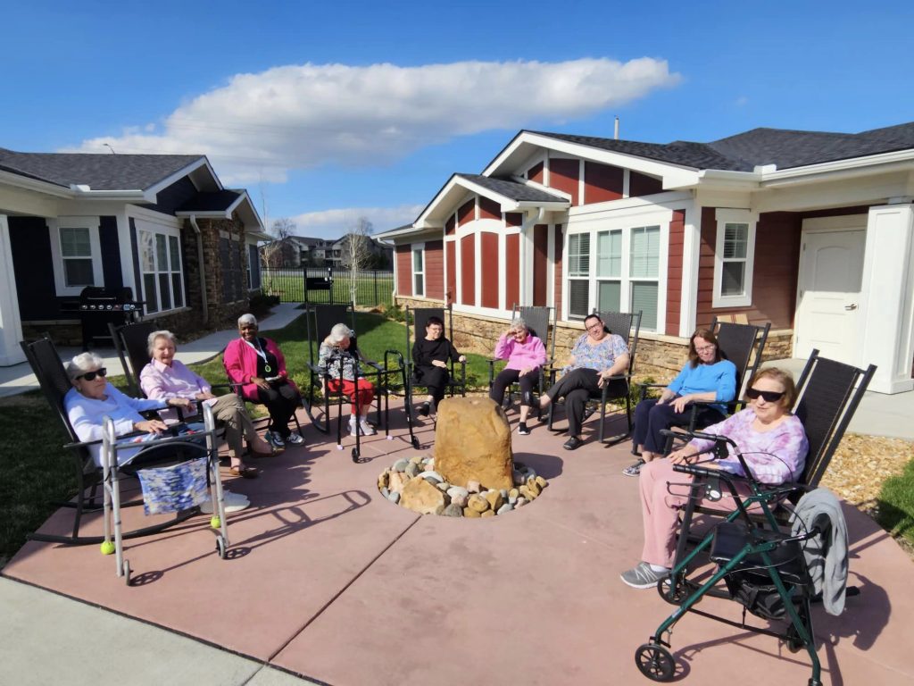 maggie's place residents enjoying outdoors